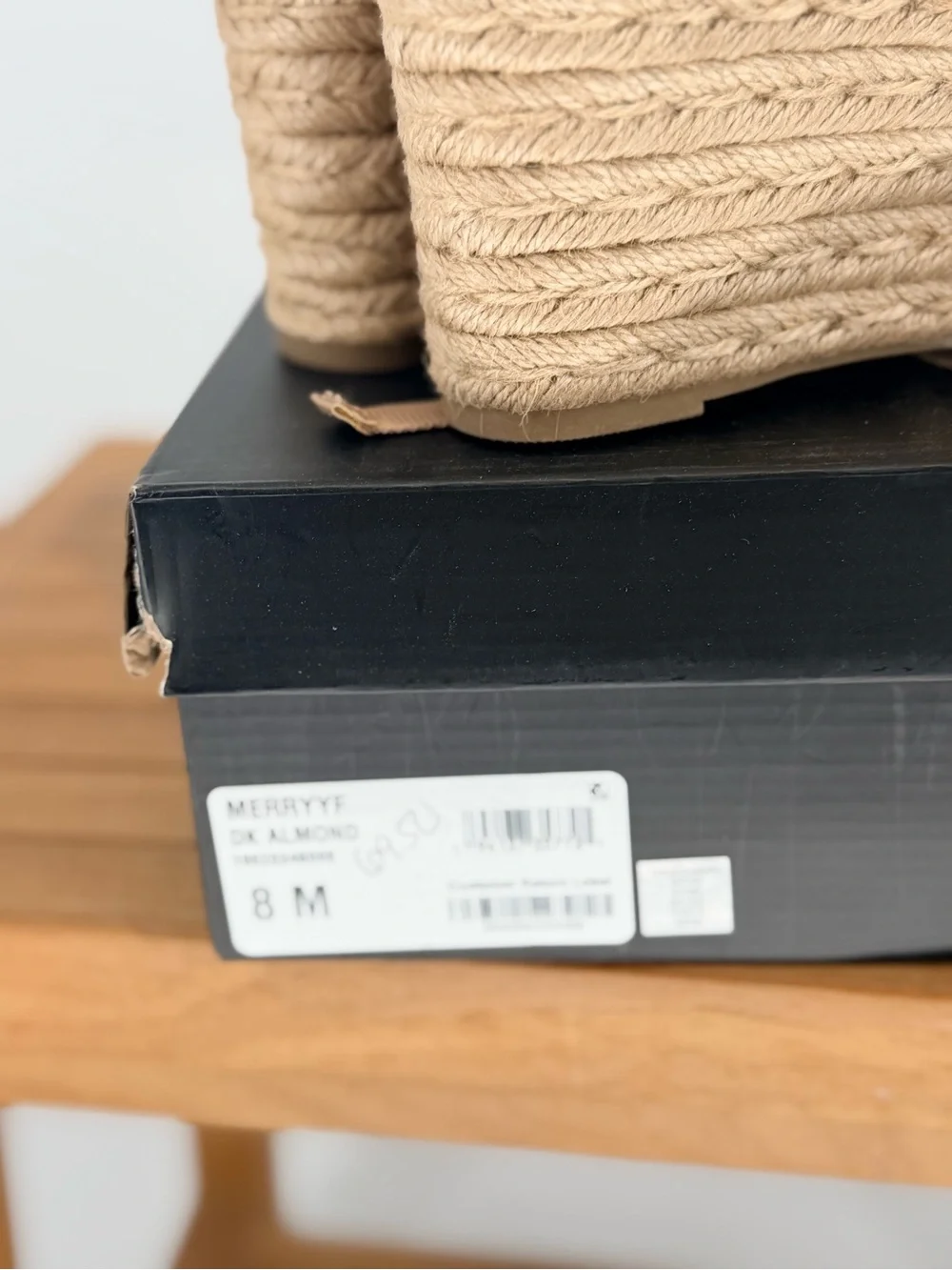 INC International Concepts Tan Espadrille Lace-Up Wedges SIZE 8 M